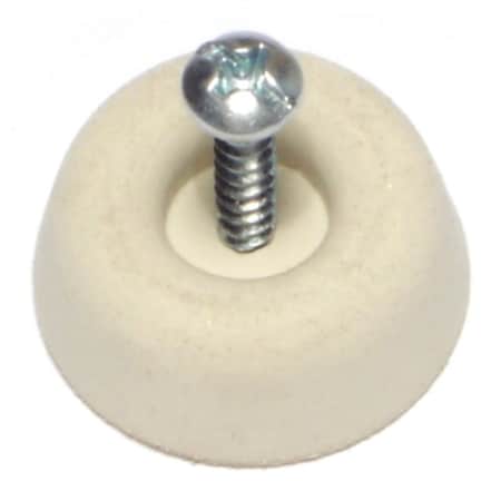 Midwest Fastener 1" x 1/2" Zinc Plated Steel Large Round Bumpers with Screws 8PK 69927